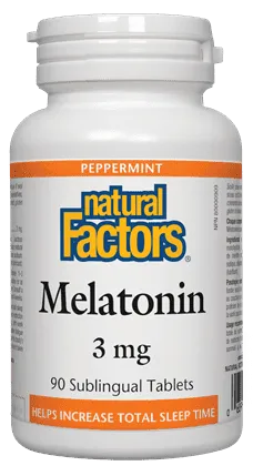 Natural Factors Melatonin 3 mg - Peppermint (Tablets)
