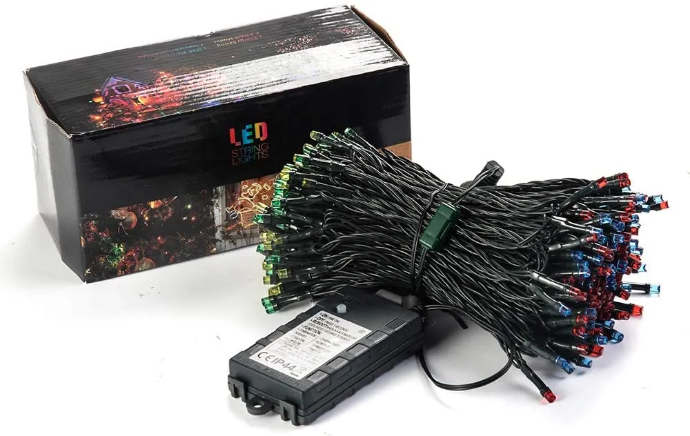 New in box! 300 LED String Lights/Fairy Lights, 105 feet 8 Modes Battery Operated, Waterproof Indoor/Outdoor Decorative Lights, Muti Colour, Retails $90 