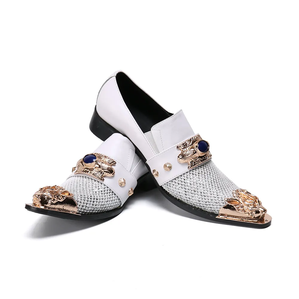 New Italian Men Real Leather Shoes White Man Wedding Dress Shoes British Formal Business Leather Shoes Male Large Size Brogues