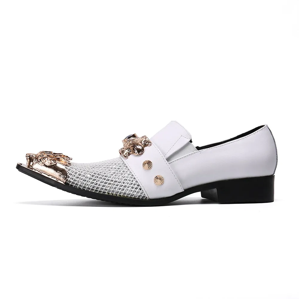 New Italian Men Real Leather Shoes White Man Wedding Dress Shoes British Formal Business Leather Shoes Male Large Size Brogues