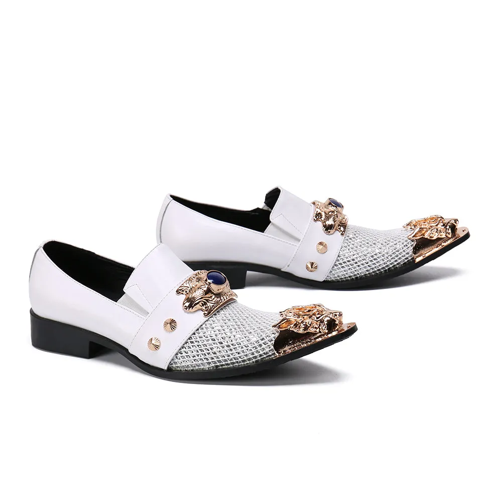 New Italian Men Real Leather Shoes White Man Wedding Dress Shoes British Formal Business Leather Shoes Male Large Size Brogues