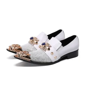 New Italian Men Real Leather Shoes White Man Wedding Dress Shoes British Formal Business Leather Shoes Male Large Size Brogues