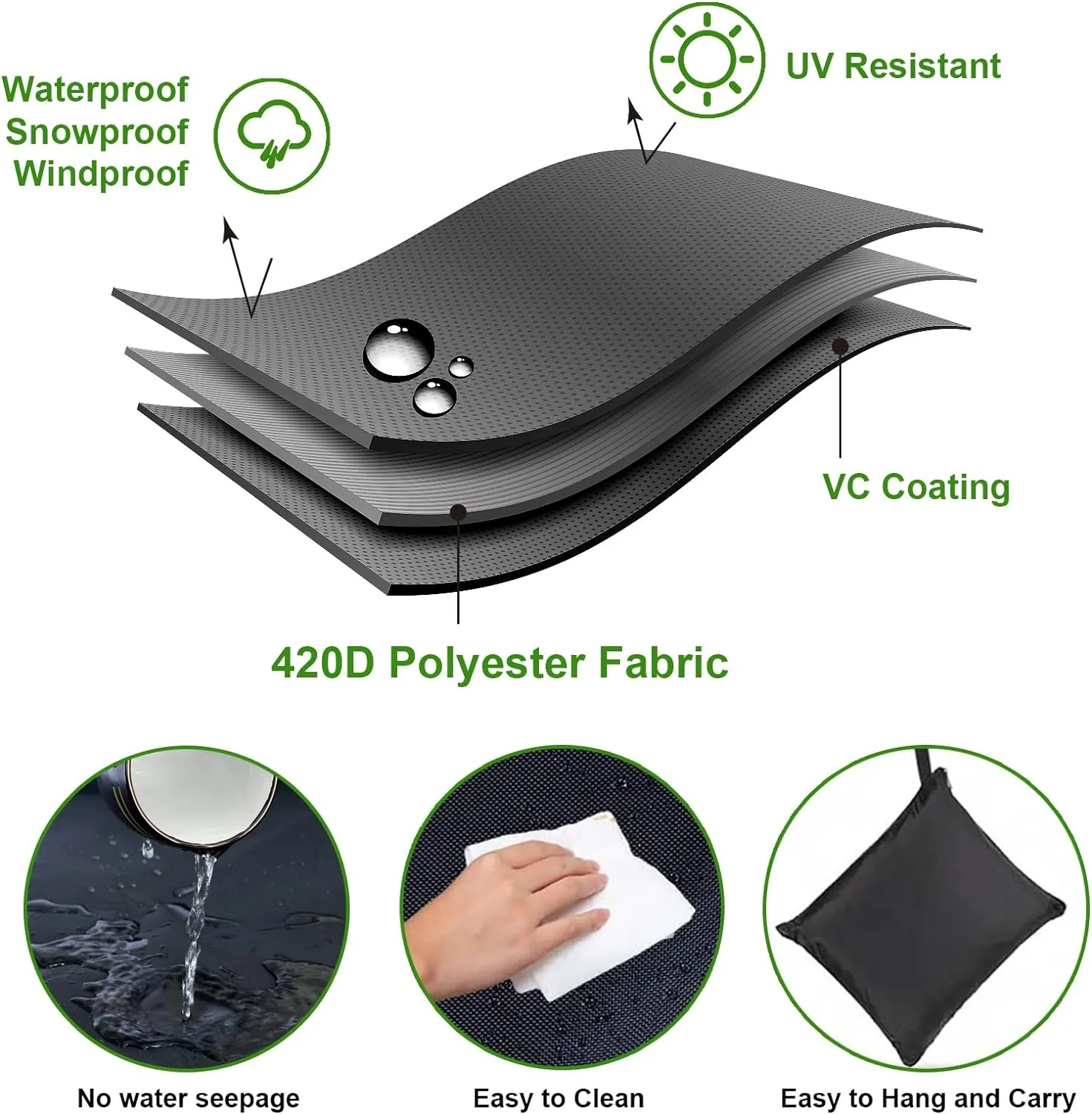 NEW Landrip Air Conditioner Cover, Heavy Duty 420D Oxford AC Cover for Waterproof, Sunproof, Winter Outdoor Conditioner Cover, Central AC Units Cover, Fits up to 38 x 38 x 40 inches