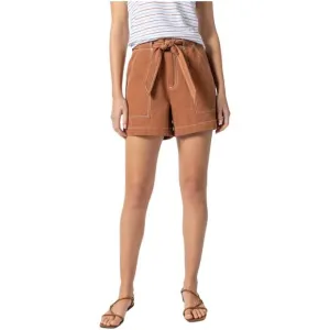NEW LILLA P belted canvas short in bronze