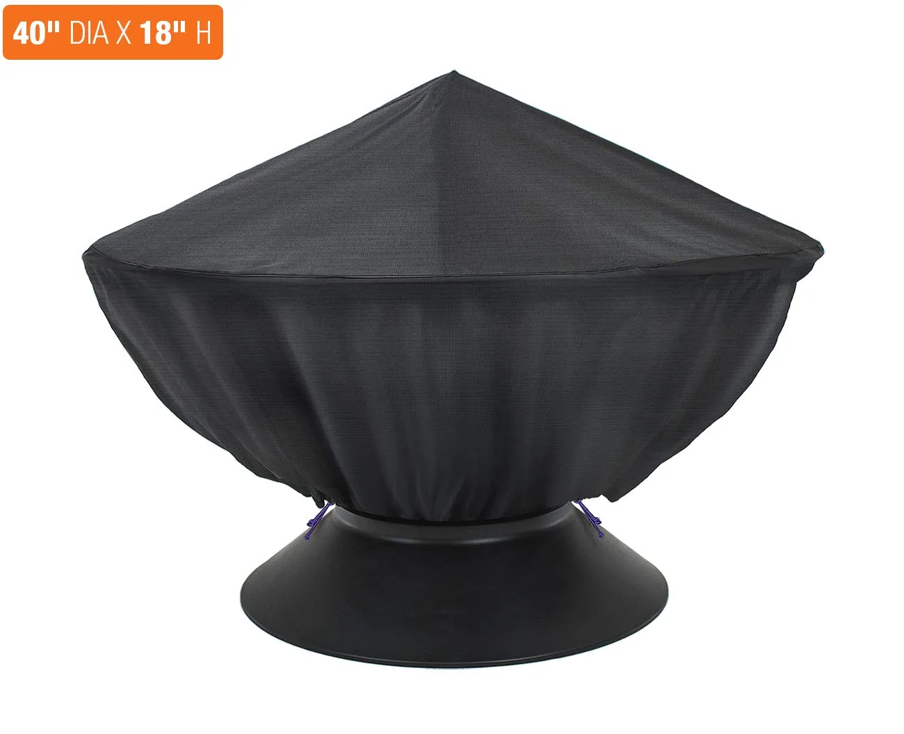 New Sorbus Fire Pit Cover, Round 40-Inch Diameter, Heavy Duty Waterproof, Perfect for Home, Patio, Lawn, Garden Furniture, Carry Bag Included (Black)