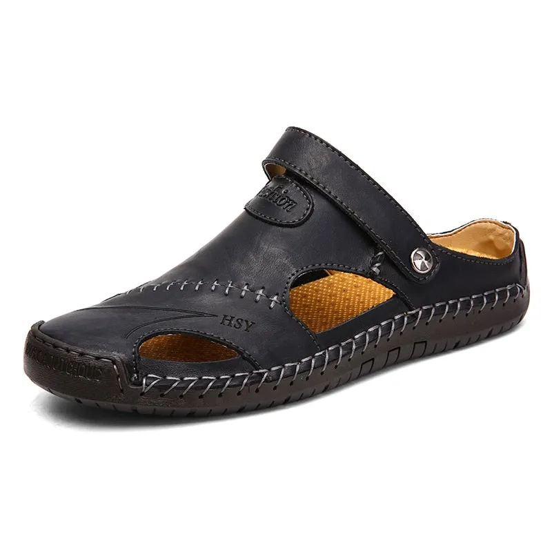 New Summer Men Sandals High Quality Genuine Leather