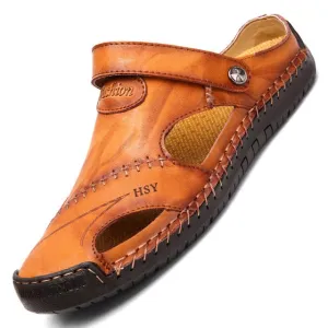 New Summer Men Sandals High Quality Genuine Leather