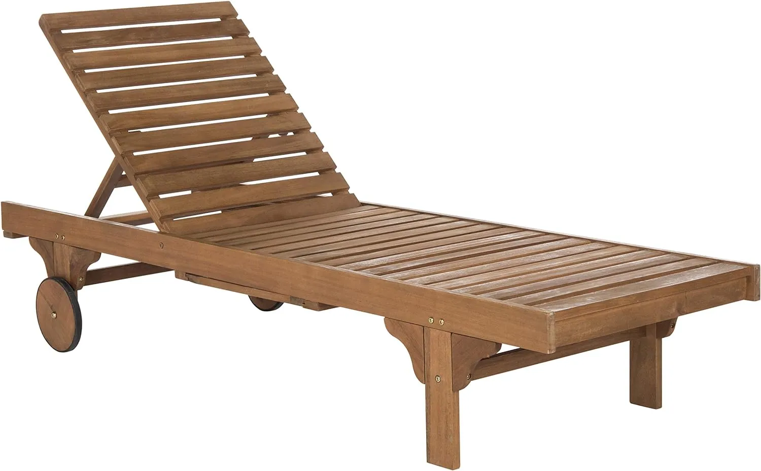 Newport Chaise Lounge Chair With Side Table Natural PAT7022C