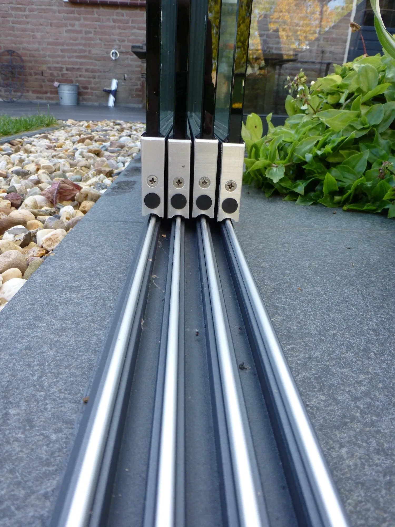 Nova Titan Aluminium Pergola 4m x 3m  optional Glass Sliding Doors - Grey