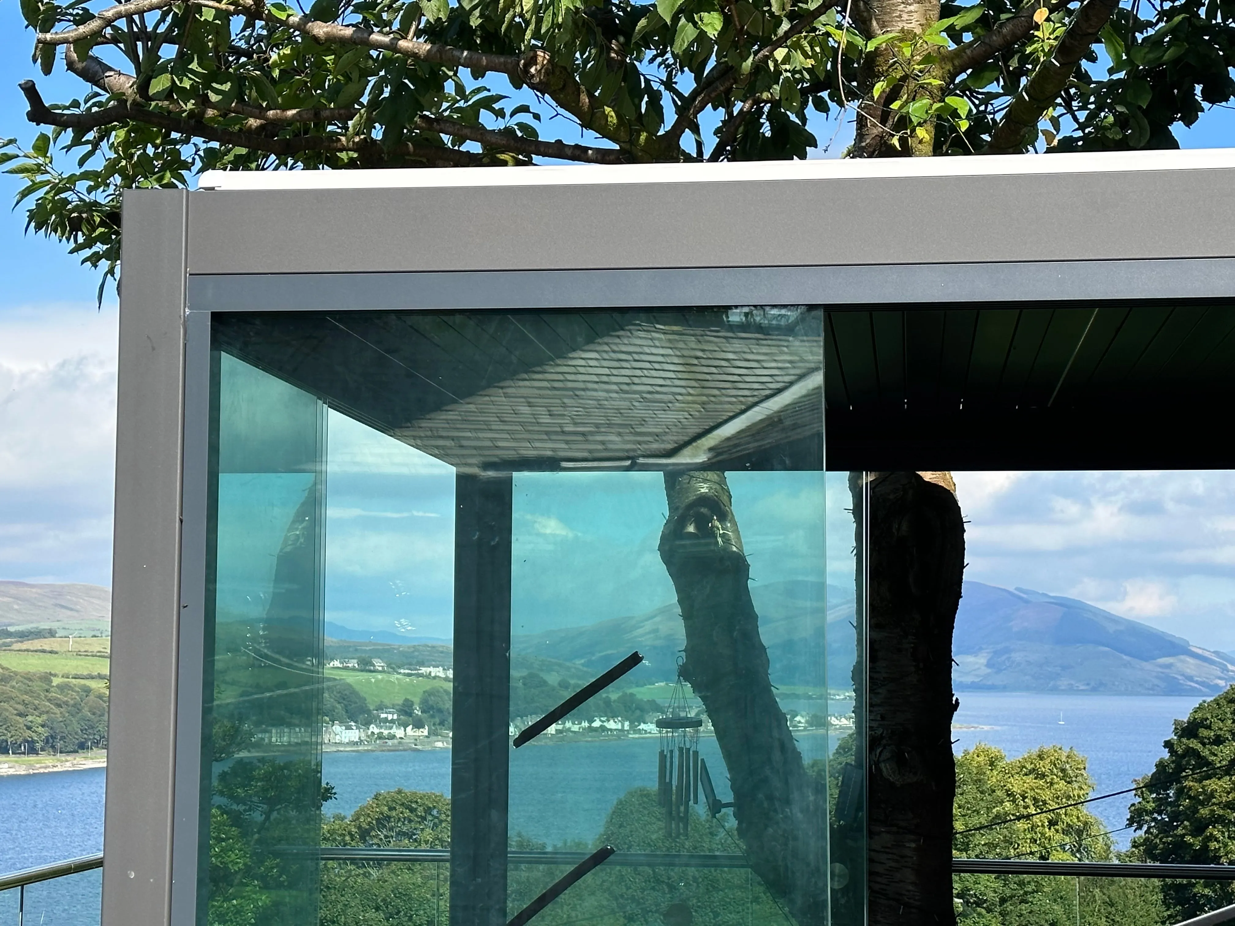 Nova Titan Aluminium Pergola 4m x 3m  optional Glass Sliding Doors - Grey
