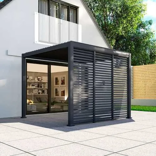 Nova Titan Aluminium Pergola Free Standing Anthracite Grey