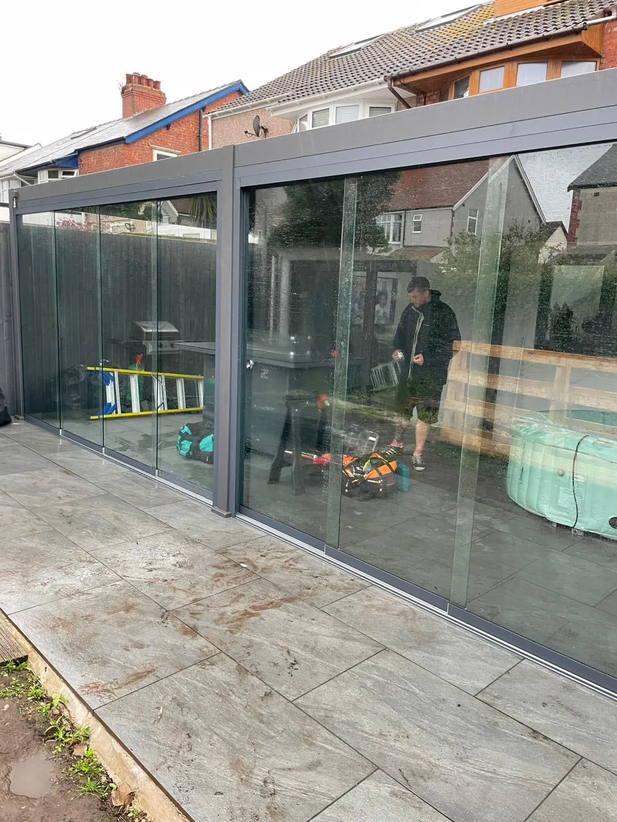 Nova Titan Aluminium Pergola Free Standing Anthracite Grey