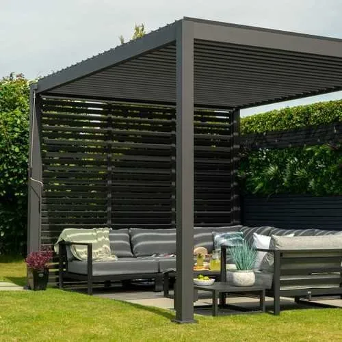 Nova Titan Aluminium Pergola Free Standing Anthracite Grey