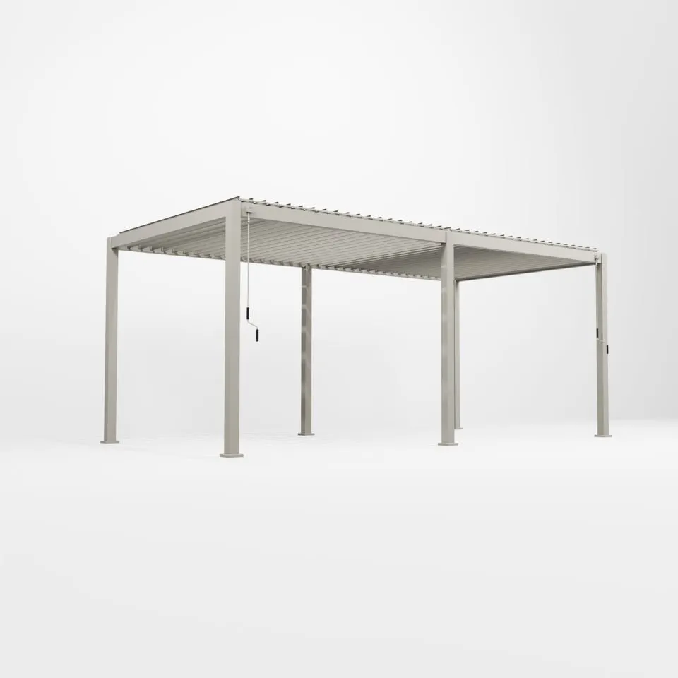 Nova Titan Aluminium Pergola Pebble  | Assembly Option