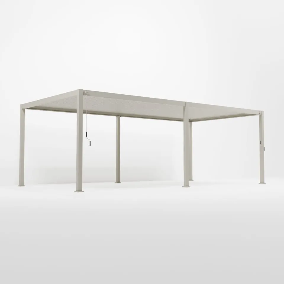 Nova Titan Aluminium Pergola Pebble  | Assembly Option