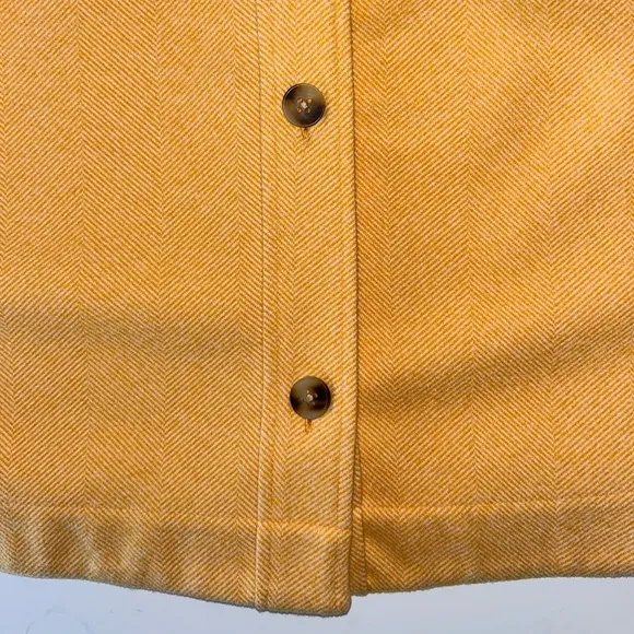 NWT Madewell Brushed Herringbone Shirt Jacket Candle‎ Flame Shacket size Small