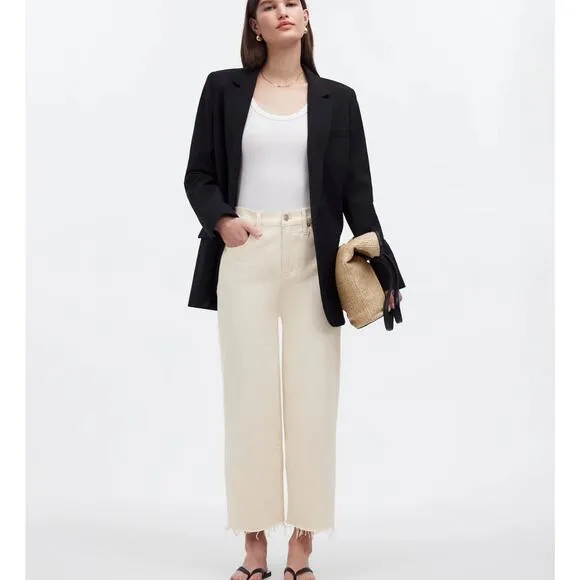 NWT Madewell The Tall Perfect Vintage Wide-Leg Crop Jean Vintage Canvas Size 31T