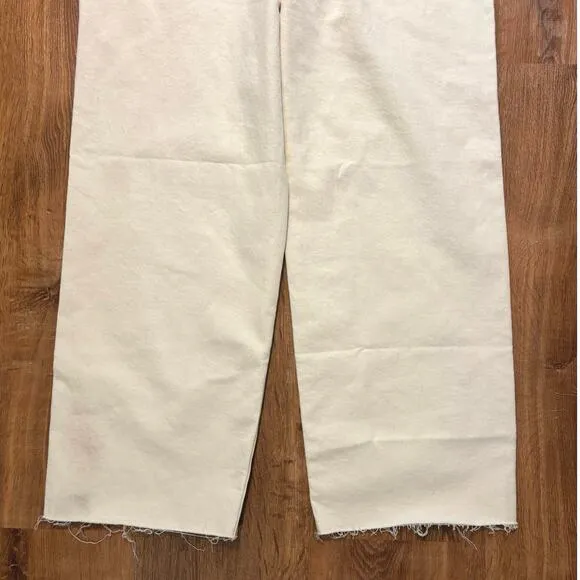 NWT Madewell The Tall Perfect Vintage Wide-Leg Crop Jean Vintage Canvas Size 31T