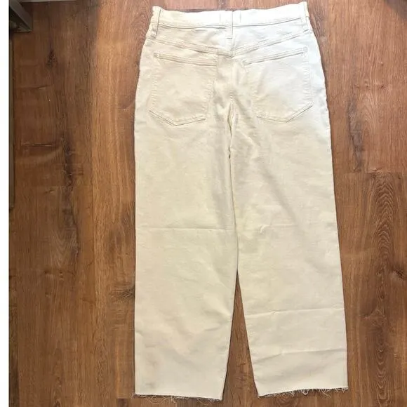 NWT Madewell The Tall Perfect Vintage Wide-Leg Crop Jean Vintage Canvas Size 31T
