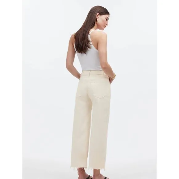 NWT Madewell The Tall Perfect Vintage Wide-Leg Crop Jean Vintage Canvas Size 31T