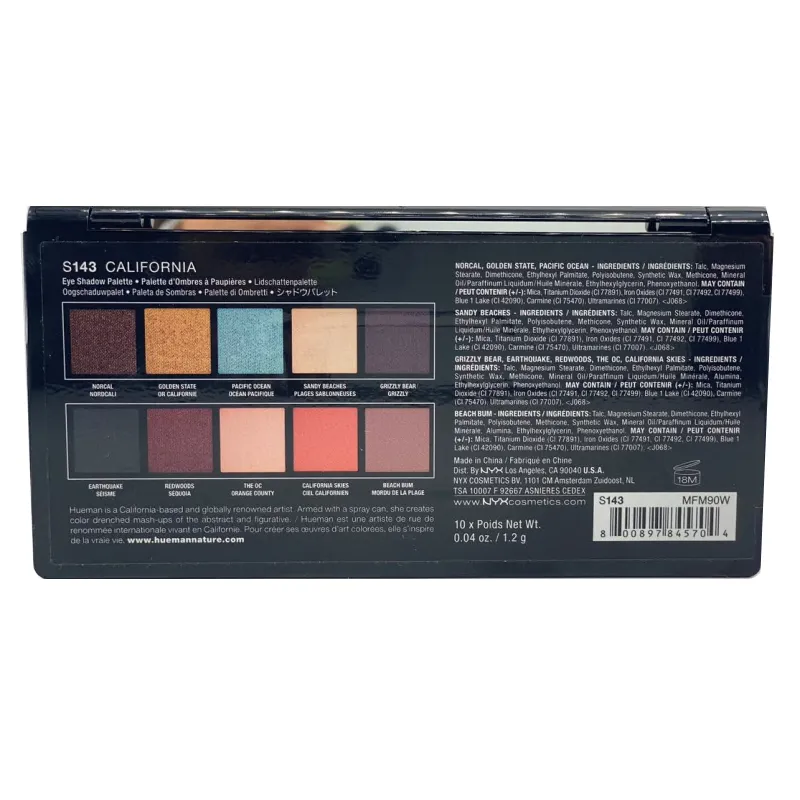 NYX Eyeshadow Palette - S143 California