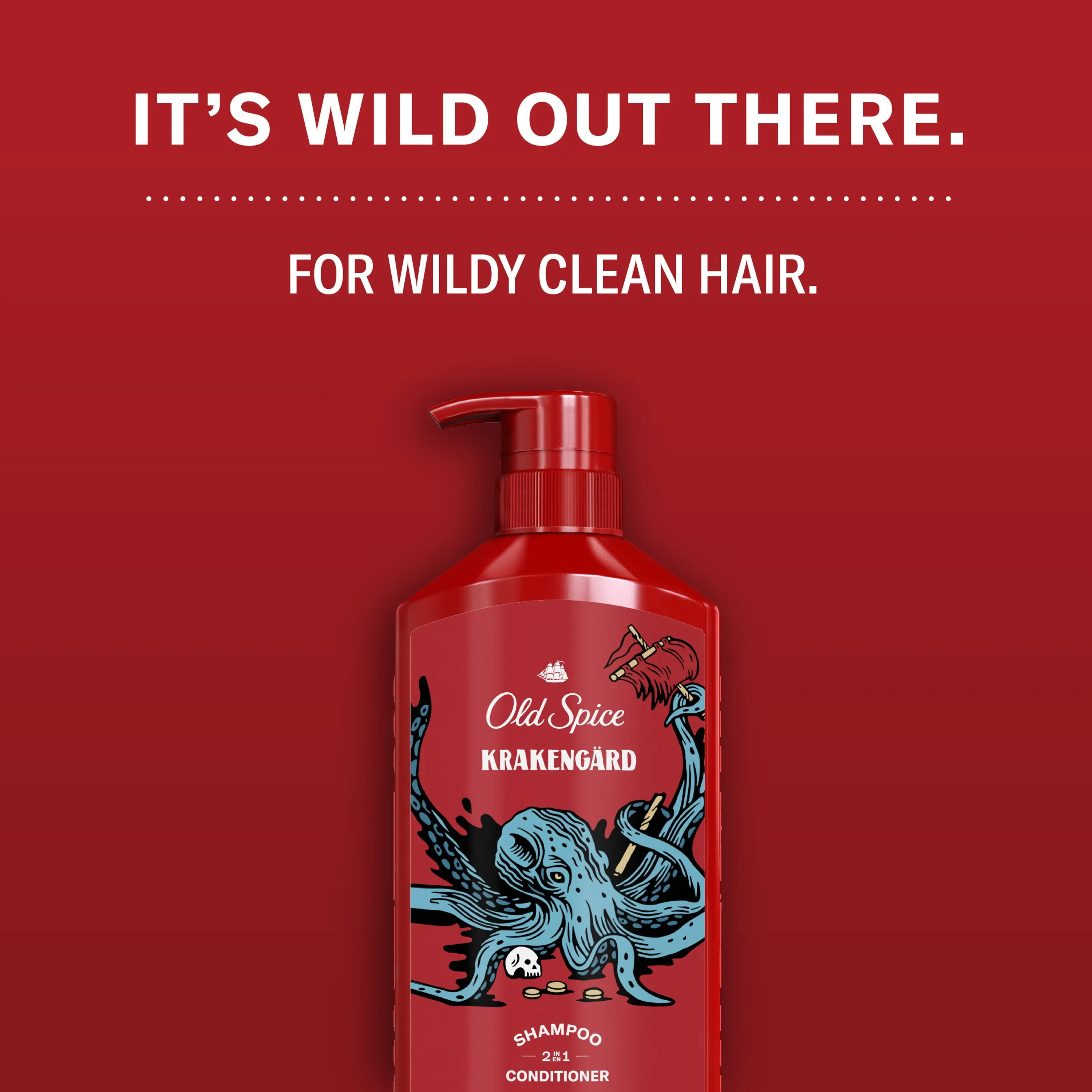 Old Spice 2in1 Mens Shampoo and Conditioner, Krakengard, 22 fl oz