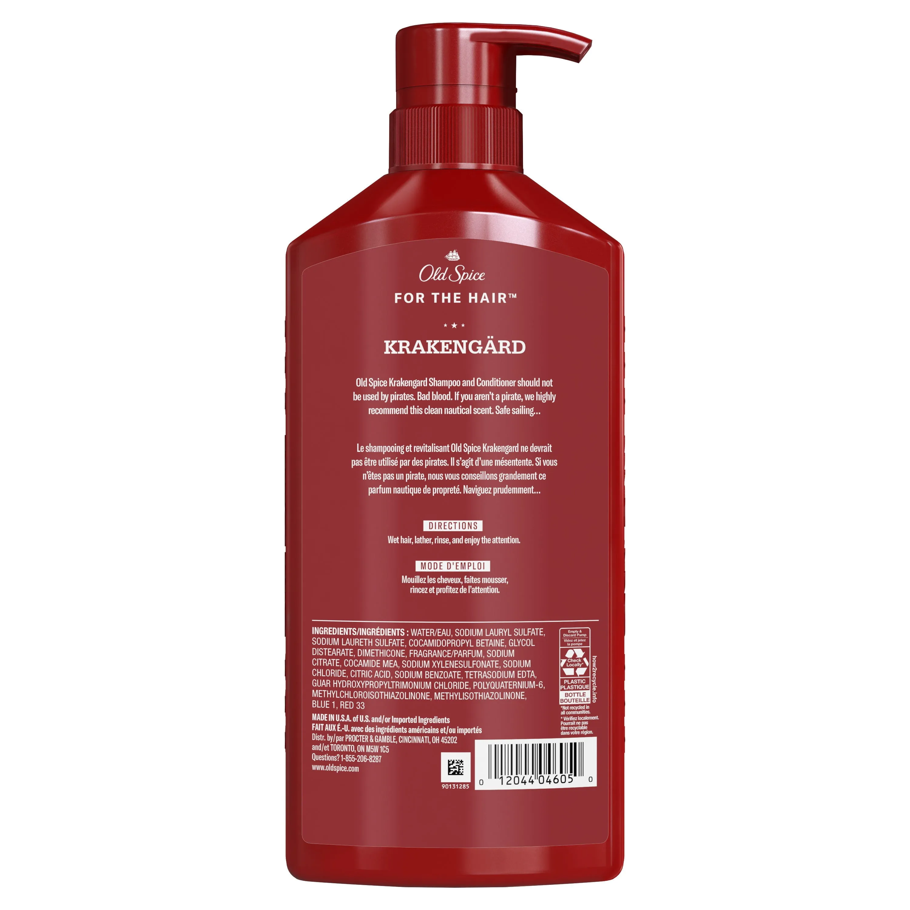 Old Spice 2in1 Mens Shampoo and Conditioner, Krakengard, 22 fl oz