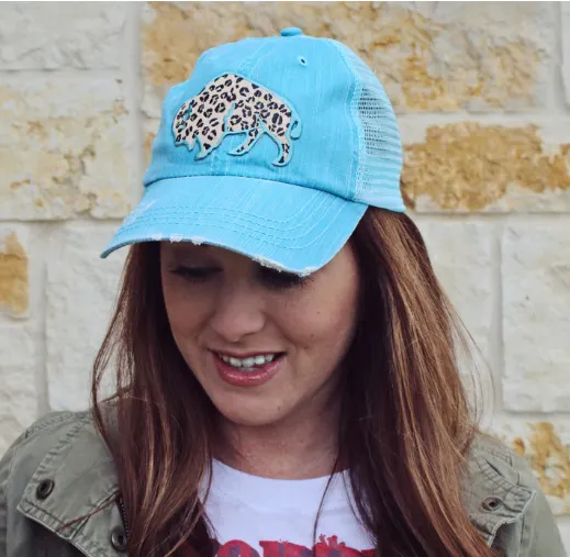 Original Cowgirl Clothing Cap: Buffalo With Leopard Spots