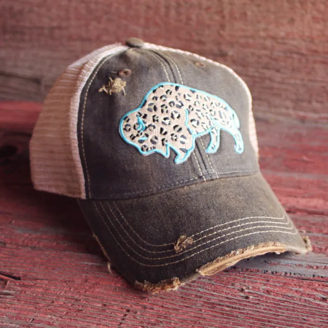 Original Cowgirl Clothing Cap: Buffalo With Leopard Spots
