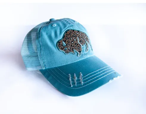 Original Cowgirl Clothing Cap: Buffalo With Leopard Spots