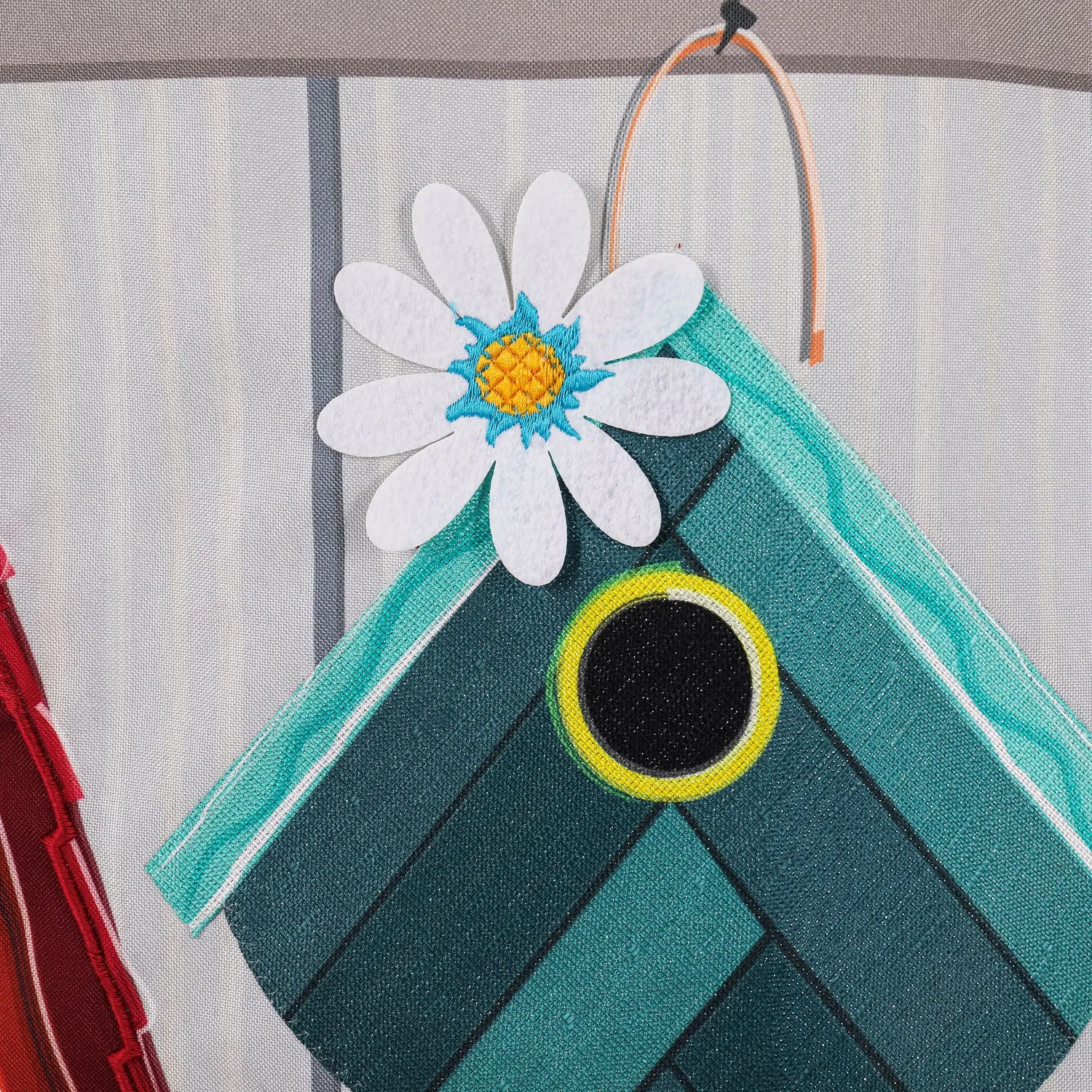 Ornate Birdhouses House Linen Flag,13l10349