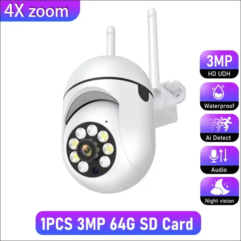 Outdoor 3mp surveillance camera cctv ip wifi camera waterproof external security protection