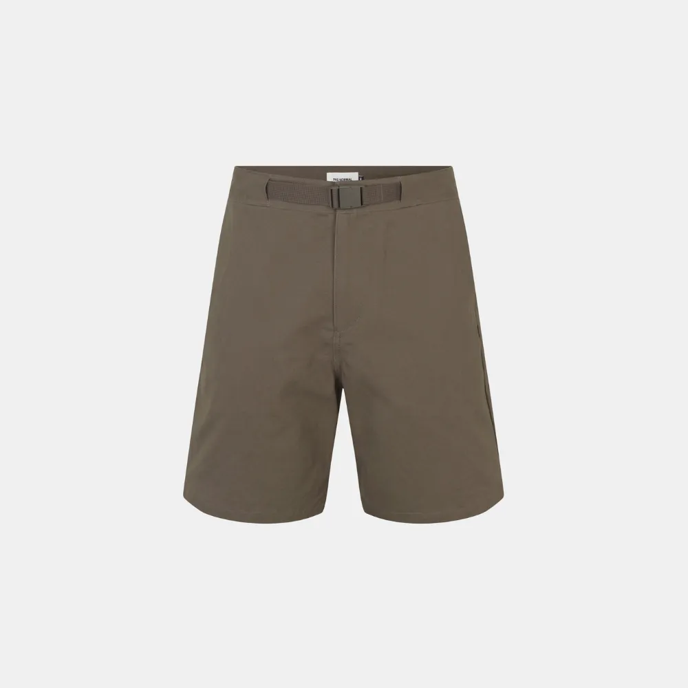 Pas Normal Studios Men's Off-Race Cotton Twill Shorts - Ash Brown