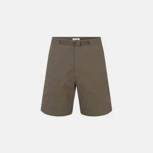 Pas Normal Studios Men's Off-Race Cotton Twill Shorts - Ash Brown