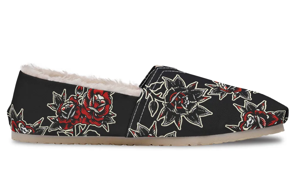 Pattern Rose Winter Casual Shoes