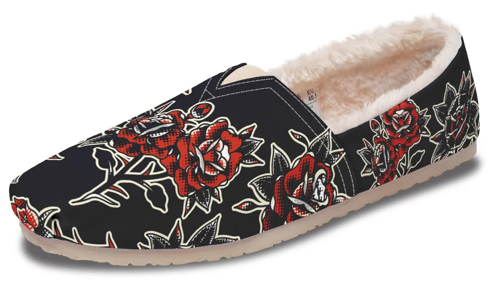 Pattern Rose Winter Casual Shoes