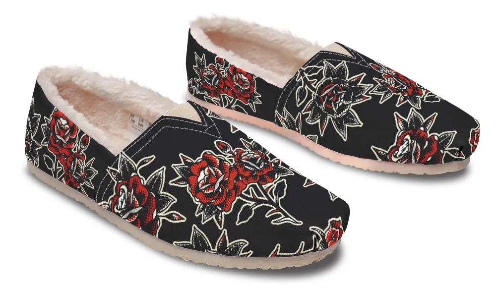 Pattern Rose Winter Casual Shoes