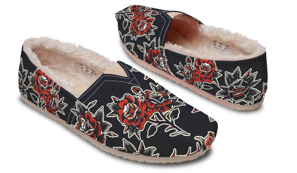 Pattern Rose Winter Casual Shoes