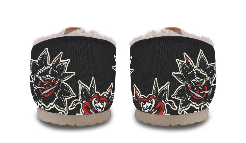 Pattern Rose Winter Casual Shoes