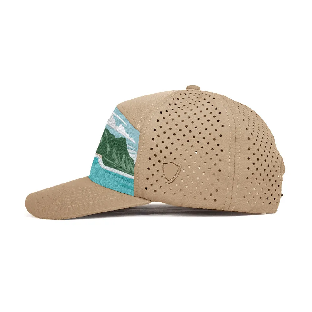 Performance Snapback | Diamond Head View | Light Khaki