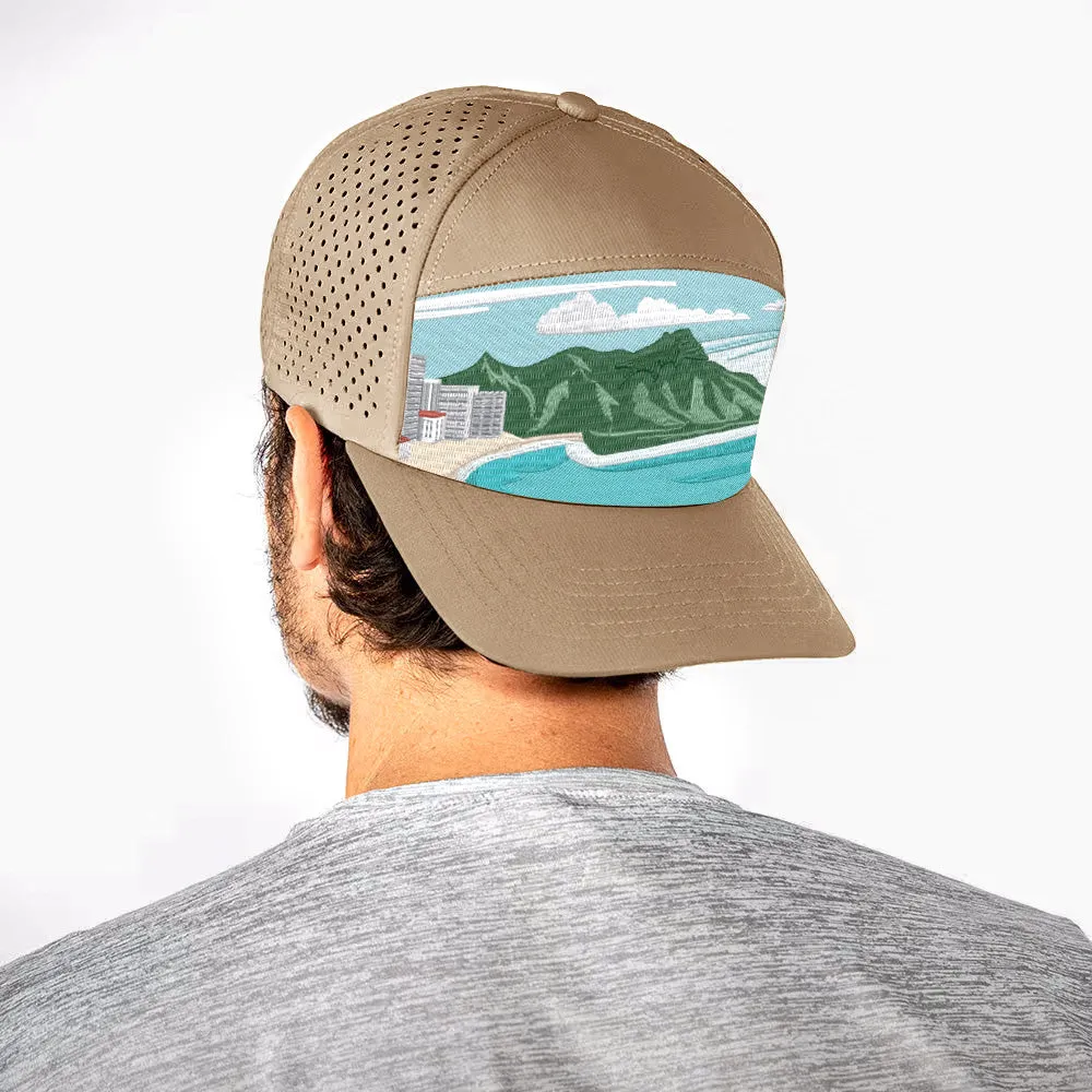 Performance Snapback | Diamond Head View | Light Khaki