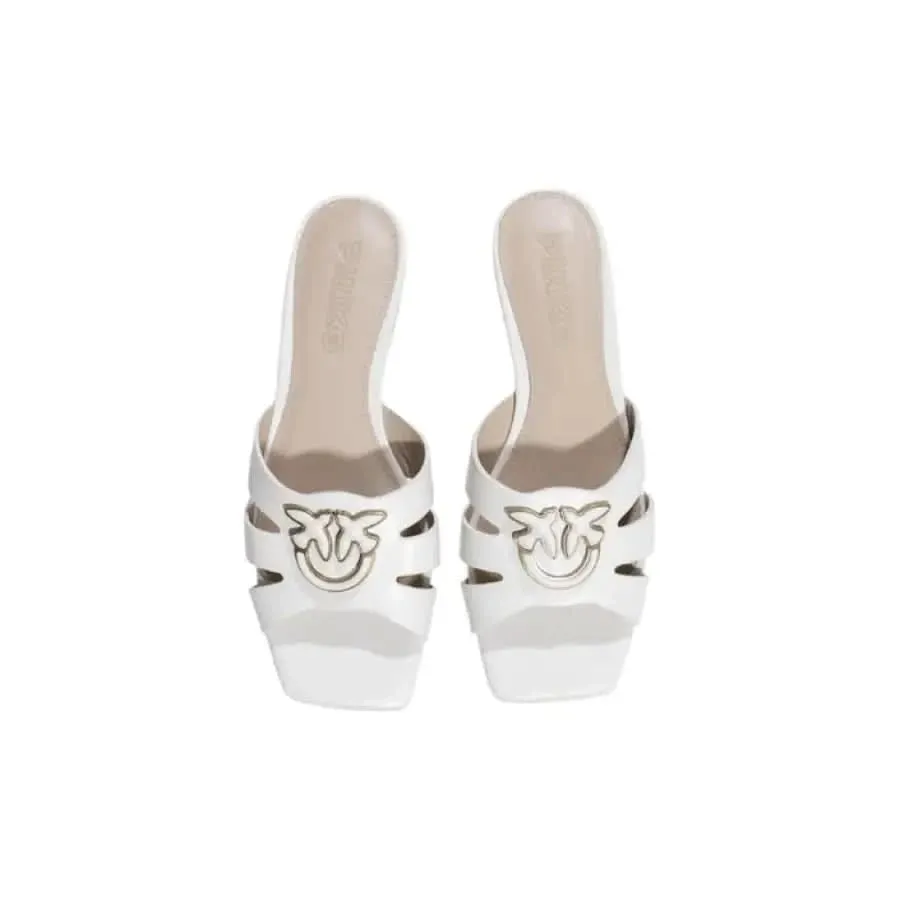 Pinko Women's White Leather Sandals for Spring/Summer