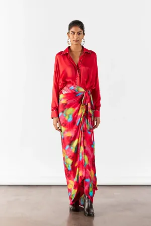 Poppy | Shirt Draped Dress