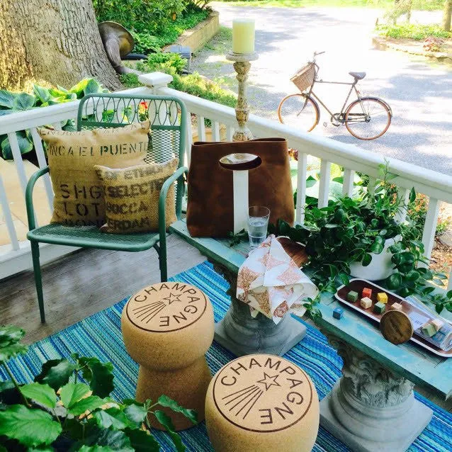 Portugueuse Champagne Cork Stool & Side Table