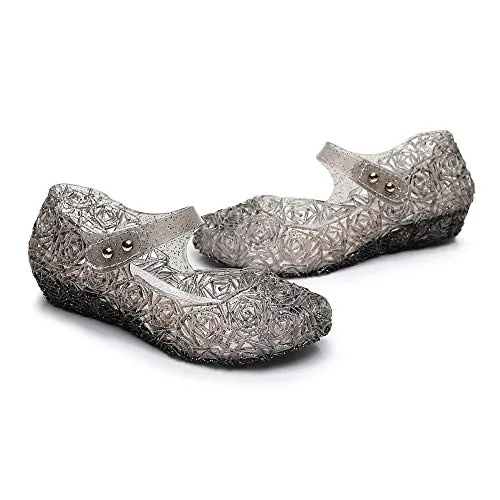 Princess Girls Sandals Jelly Shoes (Black)