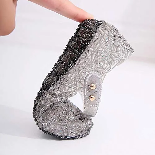 Princess Girls Sandals Jelly Shoes (Black)