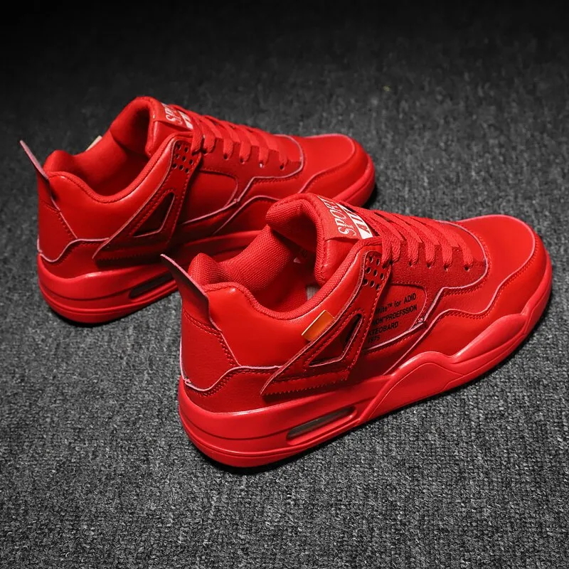 Print men's casual shoes spring and autumn new fashion breathable men's casual shoes white shoes