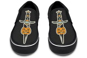 Pumpkin Dagger Slip On Shoes