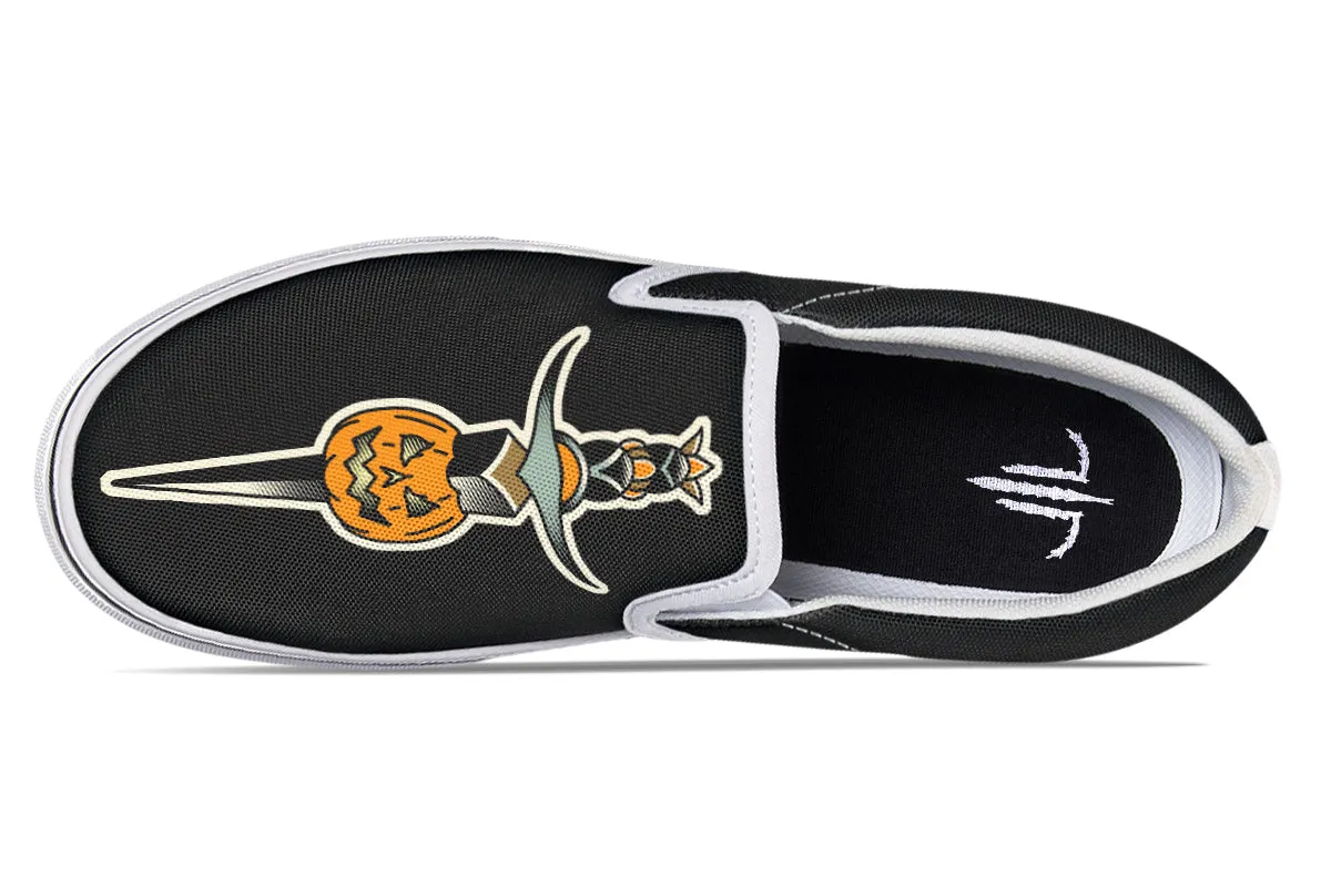 Pumpkin Dagger Slip On Shoes