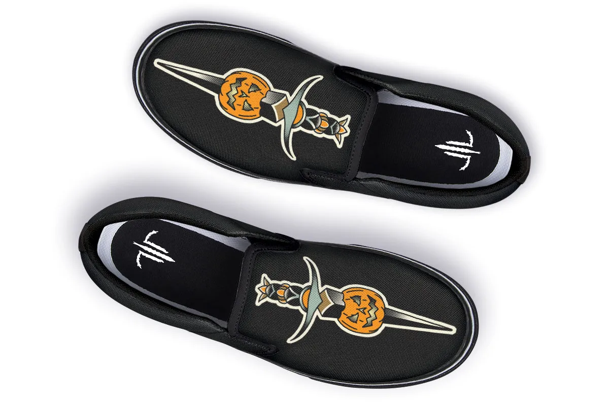 Pumpkin Dagger Slip On Shoes